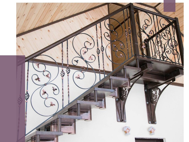 Кованые лестницы в Первоуральске от 80285 руб. под ключ
