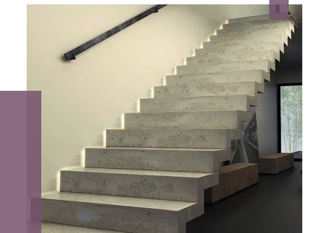 Облицовка бетонных лестниц в Первоуральске от 4632 руб/м2 
