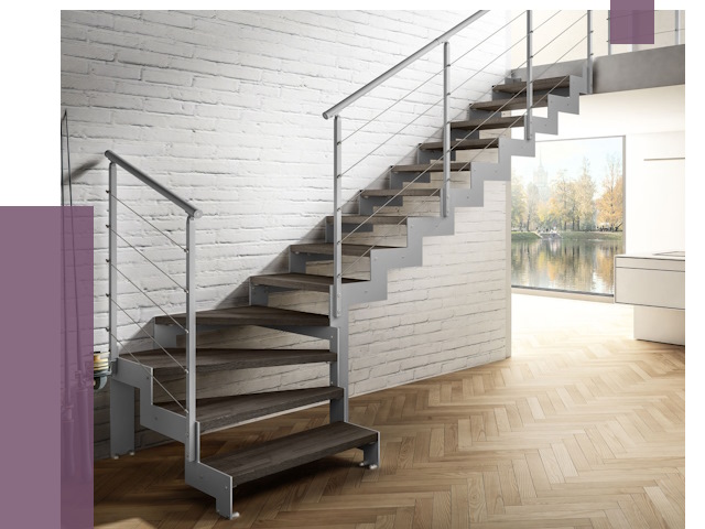 Г-образные лестницы под ключ в Первоуральске от 37312 руб. | ПРОЛЁТ-Прв