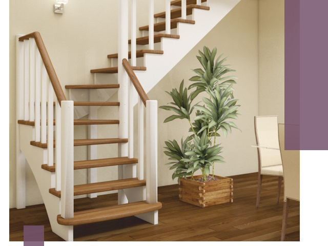 Г-образные лестницы под ключ в Первоуральске — изготовление и монтаж