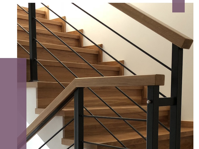 Обшивка металлической лестницы деревом в Первоуральске от 4375 руб. 