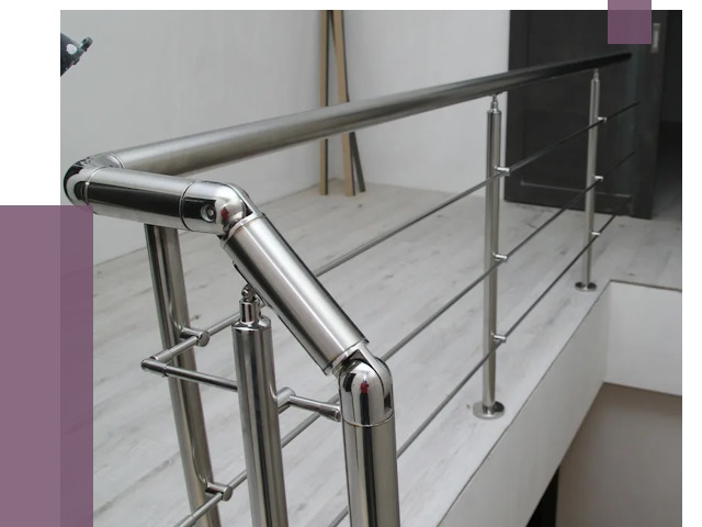 Перила из нержавеющей стали в Первоуральске от 9058 руб. под ключ | ПРОЛЁТ-Прв