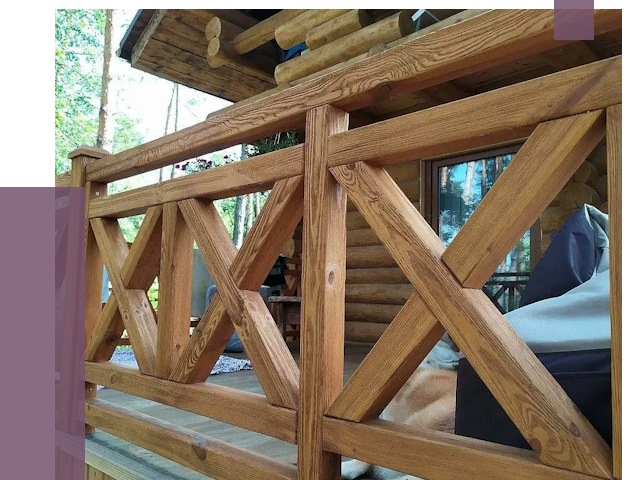 Деревянные перила под ключ в Первоуральске от 7720 руб. 