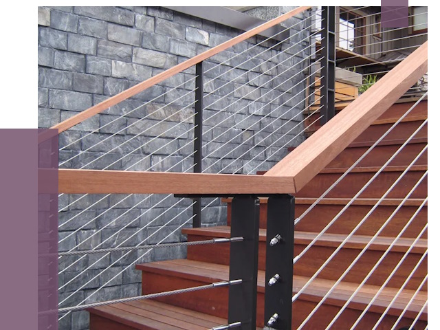 Тросовые перила под ключ в Первоуральске от 7823 руб.