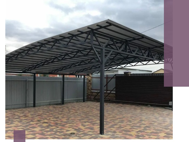 Недорогие навесы под ключ в Первоуральске — изготовление и монтаж