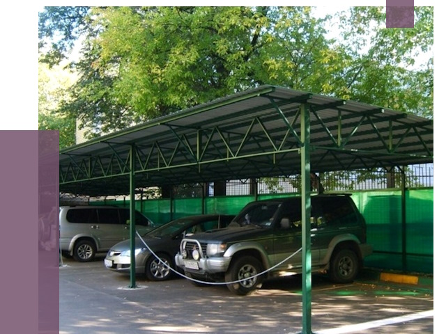 Навесы для парковки в Первоуральске от 80800 руб. заказать | ПРОЛЁТ-Прв