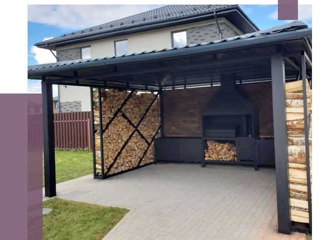 Навесы для барбекю в Первоуральске от 12815 руб. под ключ | ПРОЛЁТ-Прв