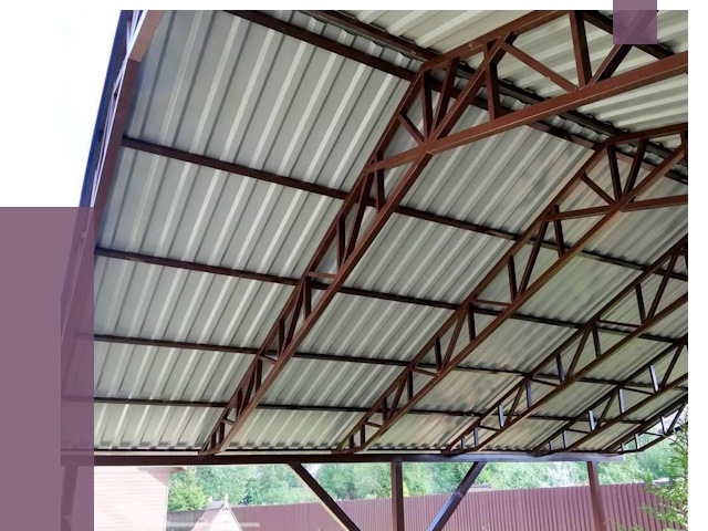 Навесы из профнастила в Первоуральске от 7411 руб. | ПРОЛЁТ-Прв