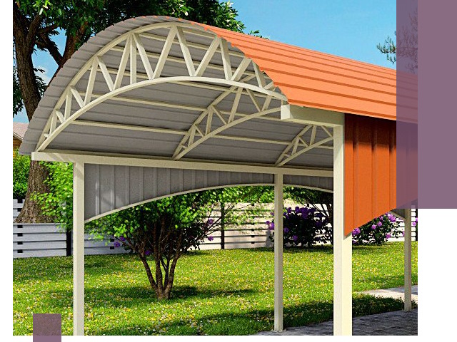 Навесы из профнастила под ключ в Первоуральске — установка и монтаж