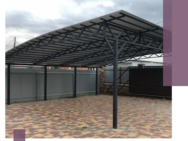 Металлические навесы под ключ в Первоуральске — изготовление и монтаж