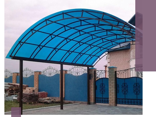 Арочные навесы под ключ в Первоуральске — изготовление и монтаж