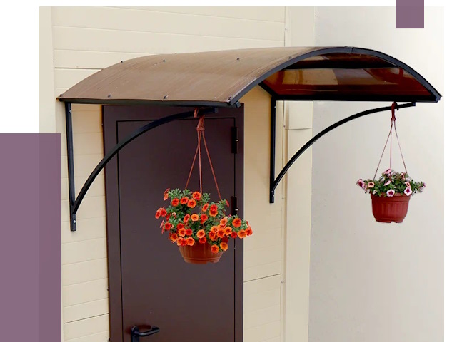 Козырьки над входом в Первоуральске от 14925 руб.  | ПРОЛЁТ-Прв