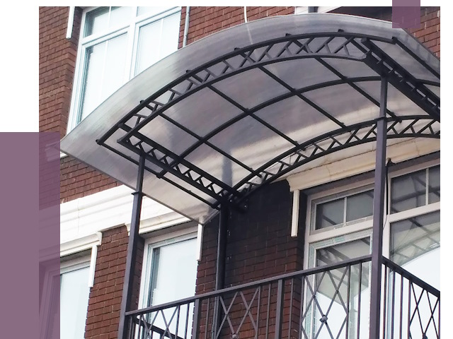 Козырьки над балконом в Первоуральске от 8698 руб. | ПРОЛЁТ-Прв