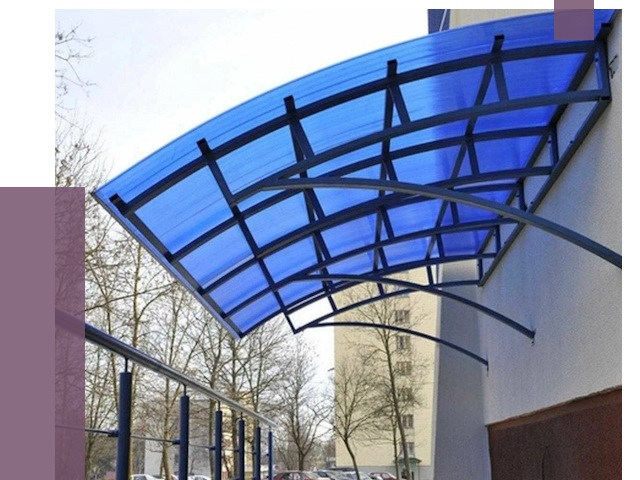 Козырьки из поликарбоната в Первоуральске от 4323 руб. под ключ | ПРОЛЁТ-Прв