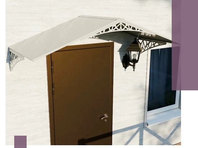 Металлические козырьки на входы и террасы в Первоуральске