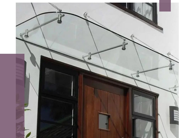 Стеклянные козырьки в Первоуральске от 19042 руб. | ПРОЛЁТ-Прв