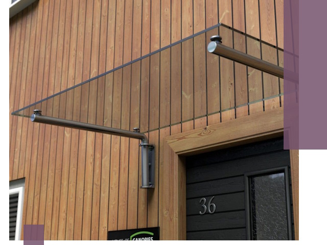 Стеклянные козырьки на входы и фасады в Первоуральске