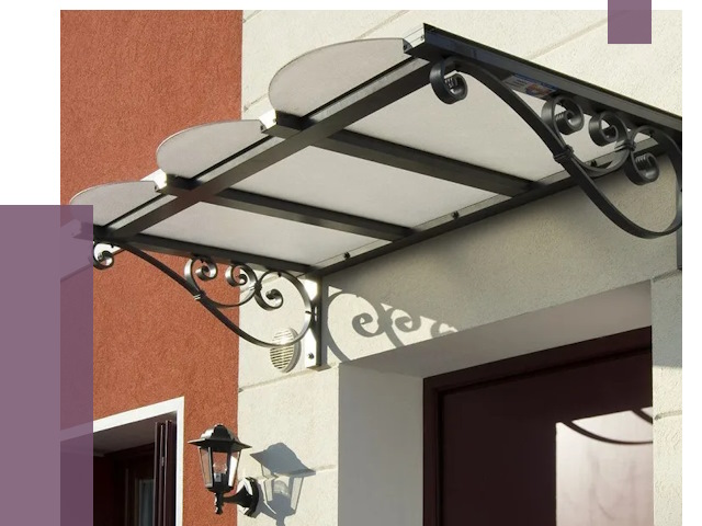 Односкатные козырьки в Первоуральске от 8440 руб.  | ПРОЛЁТ-Прв