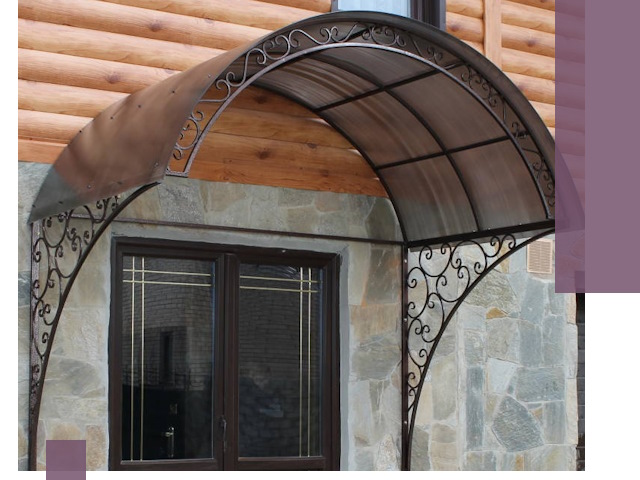 Арочные козырьки под ключ в Первоуральске: изготовление и монтаж