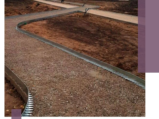 Металлические бордюры под ключ в Первоуральске — изготовление и монтаж